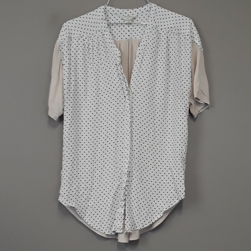 Anthropologie Porridge Polka Dot Button Up Top